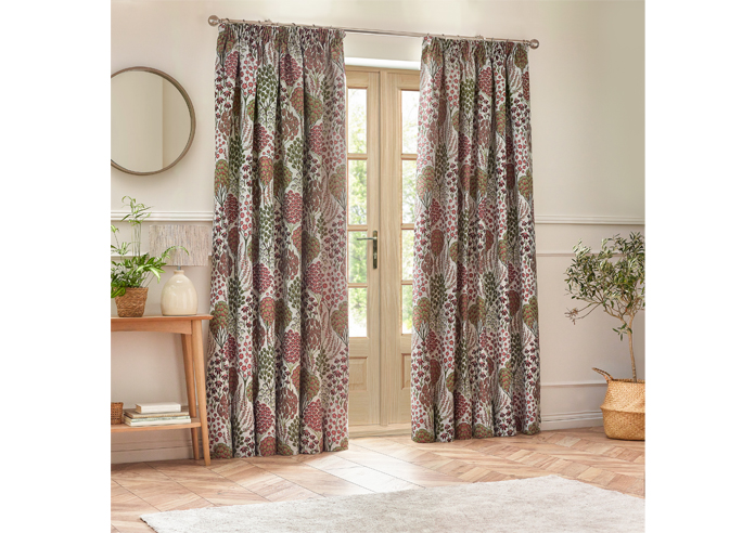 Ophelia Pencil Pleat, Rednut - Ready Made Curtains - Image 7